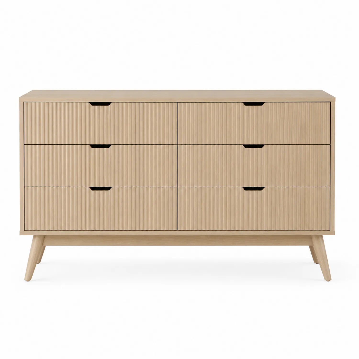 Cassettiera in Legno Massello con 6 Cassetti 120x45x75 cm