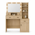 Toletta in Legno MDF con Specchio Illuminato 120x45x160 cm