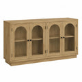 Credenza in MDF con Ante in Vetro 90x160x40 cm