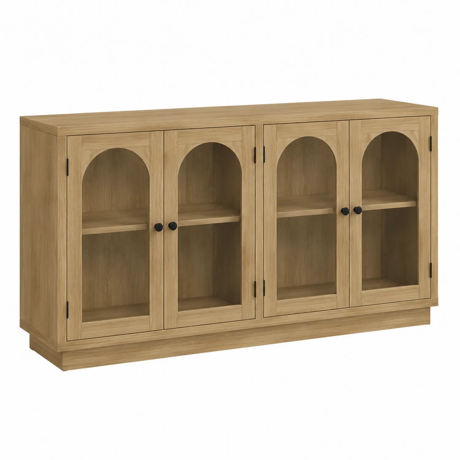 Credenza in MDF con Ante in Vetro 90x160x40 cm