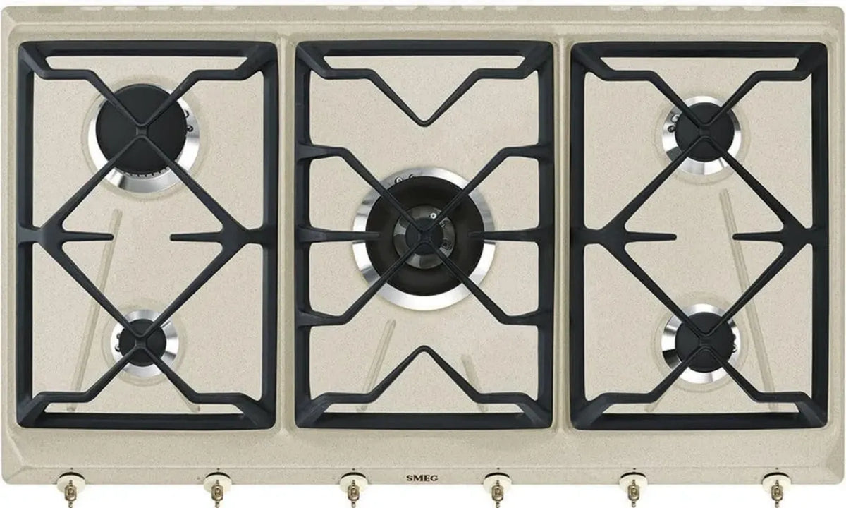 Smeg SRV896AVOGH2 Piano Cottura a Gas Beige da Incasso